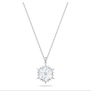 Sterling Silver Swarovski Cubic Zirconia Snowflake Pendant Necklace